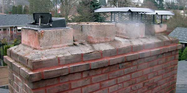 Chimney crown repair at Masonry Waterproofing & Drainage Masters in Portland OR and Vancouver WA